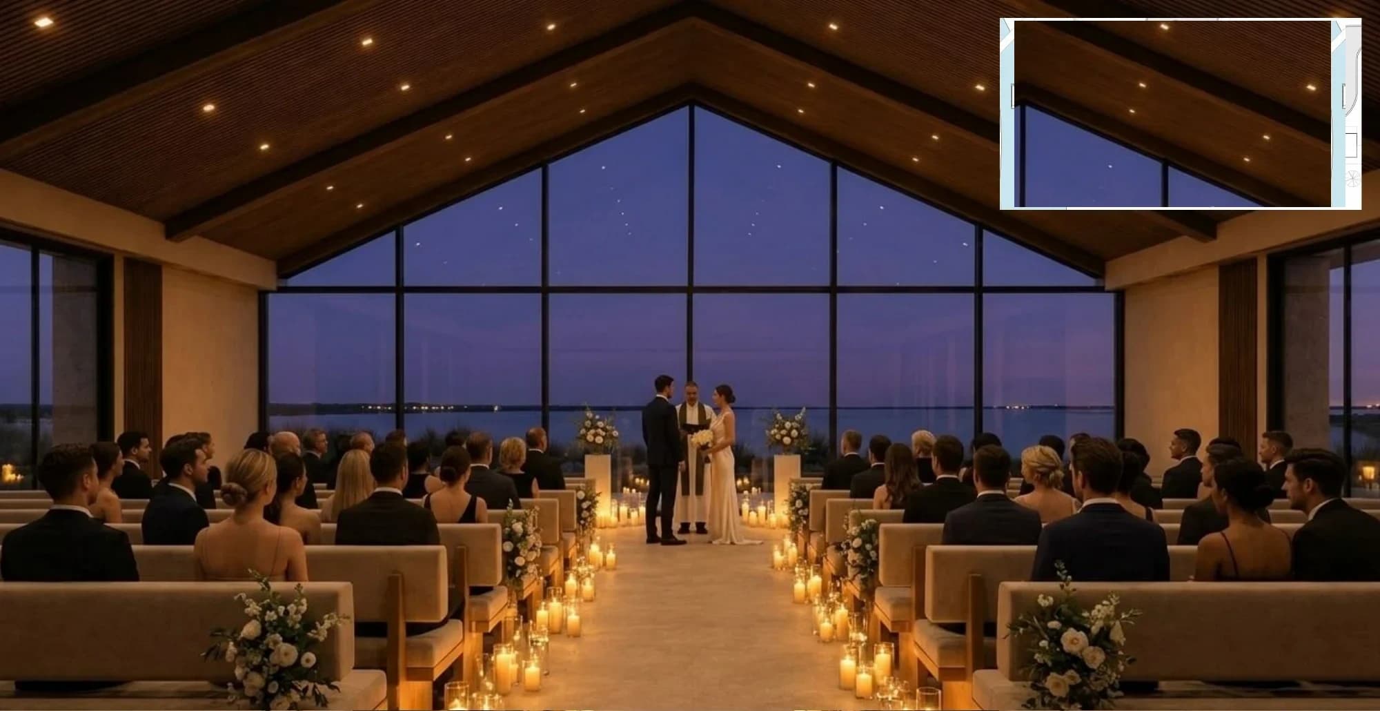 The Chapel at 1020 Ranch...evening ceremony