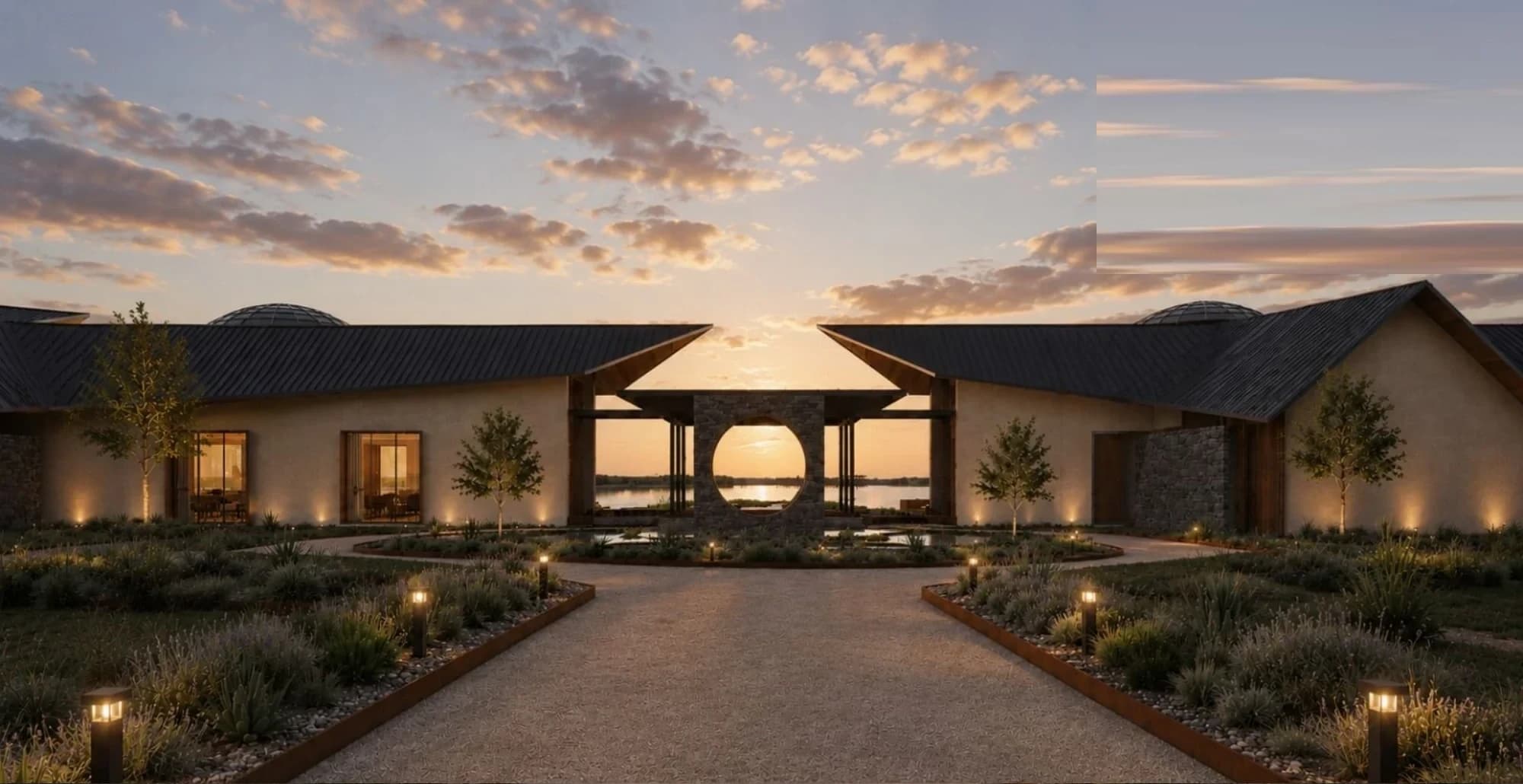 1020 Ranch at sunset